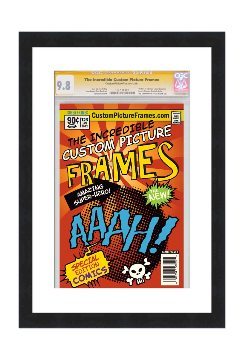 Black Graded Comic Book Frame Frames for CGC, CBCS or PGX Graded