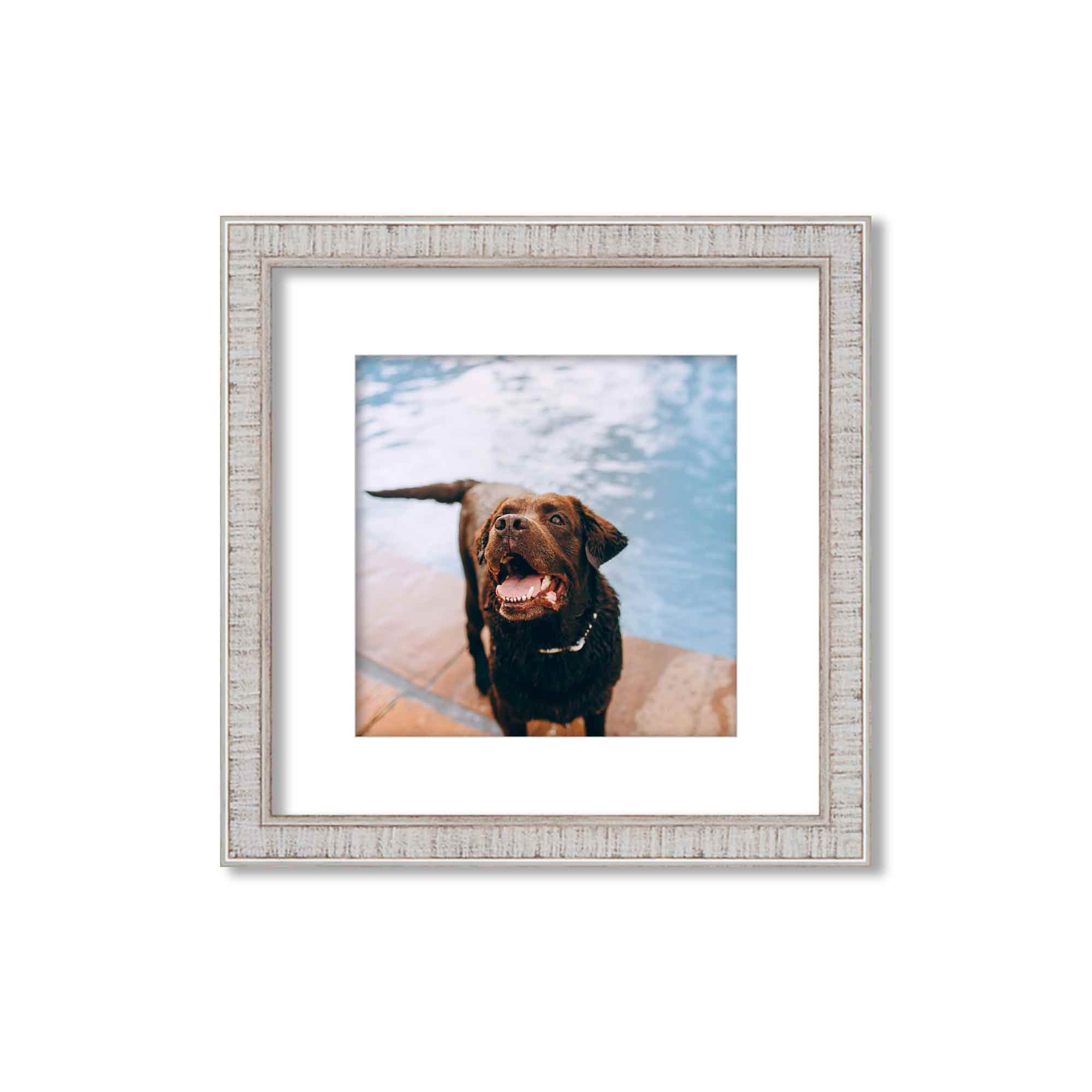 Rustic White Matted Instagram Photo Frames | CustomPictureFrames.com