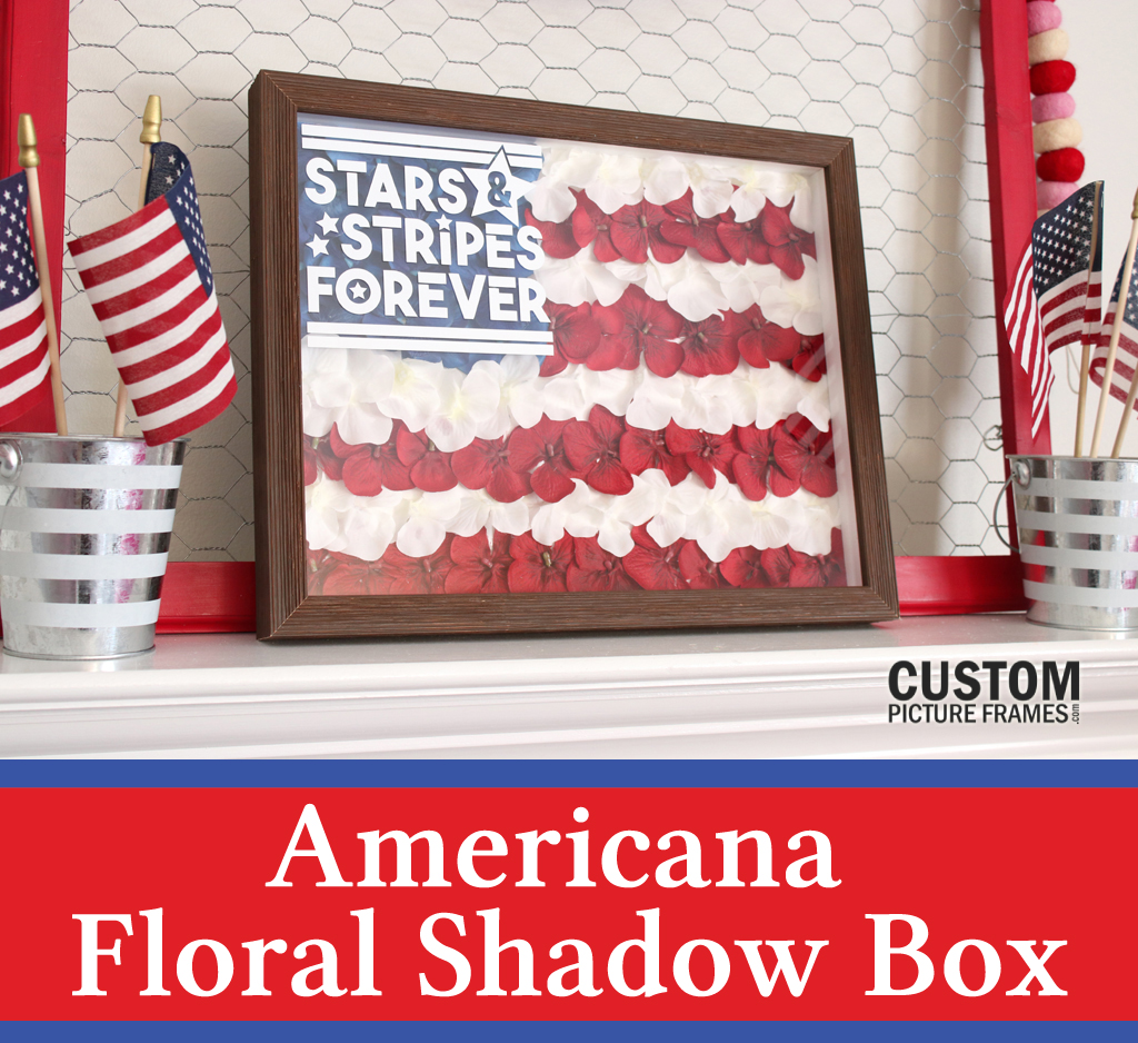 Americana Floral Shadow Box