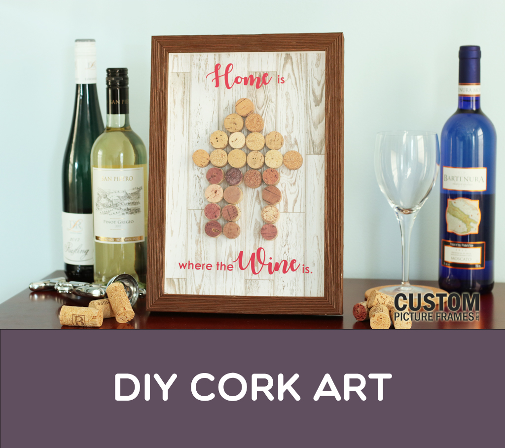 DIY Cork Art Shadow Box Display