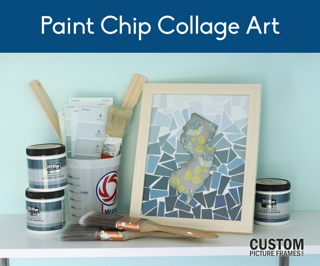 Paint Chip Collage Art