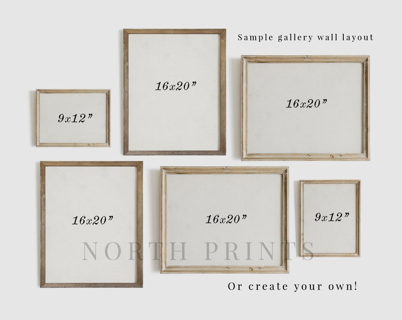 North Prints Gallery Wall Layout