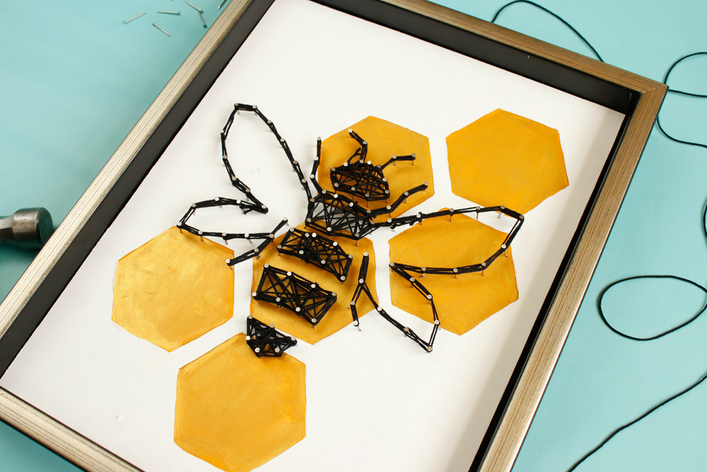 DIY Bee String Art