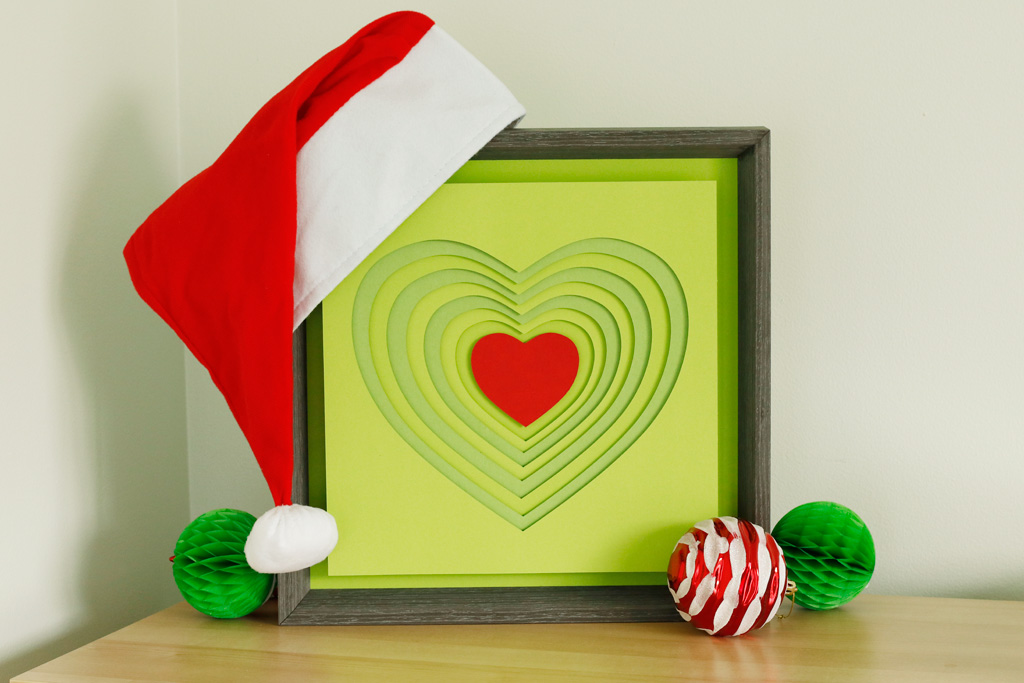 Grinch Heart Christmas Decor Cricut Idea