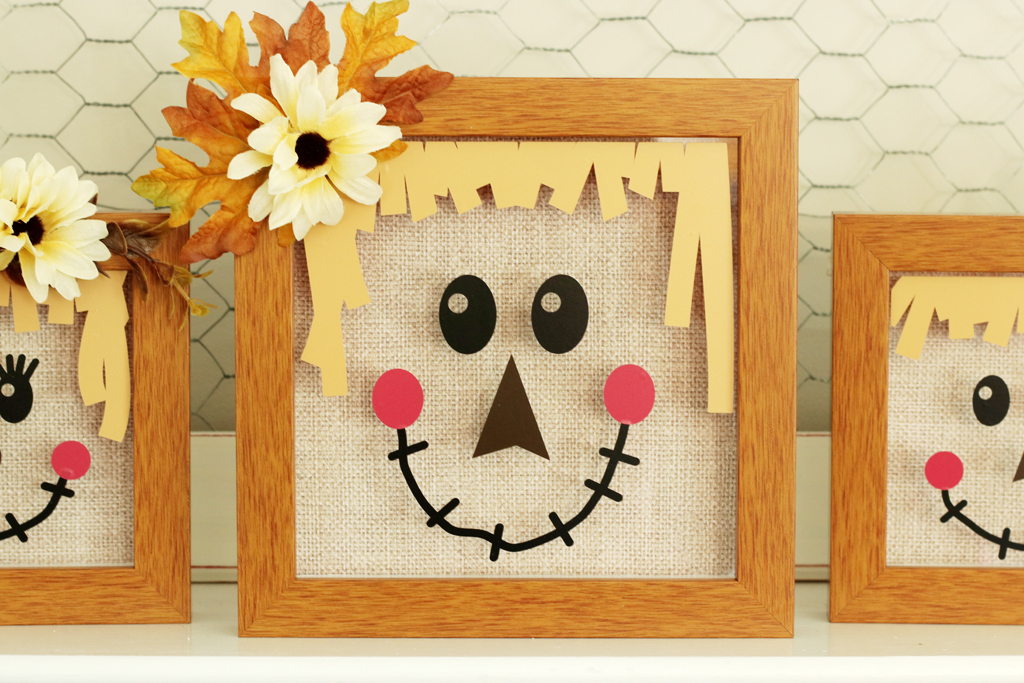 Scarecrow Triptych Shadow Box Cricut Project