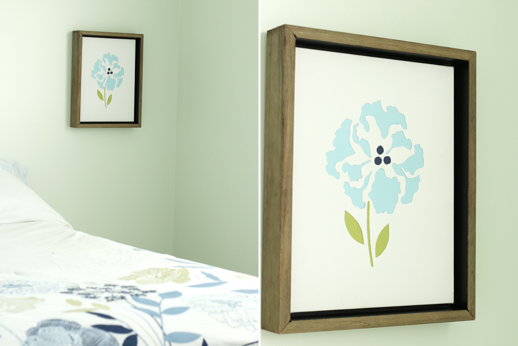 Light Blue Flower Cut Canvas