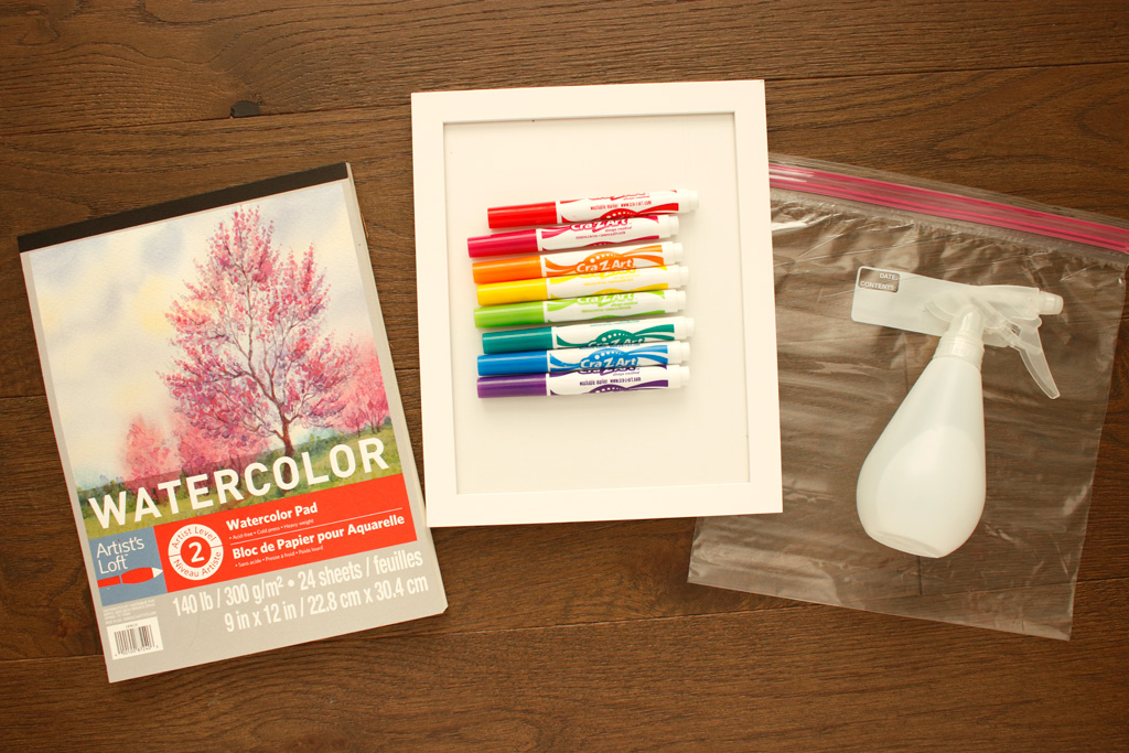 Faux Watercolor Art Supplies