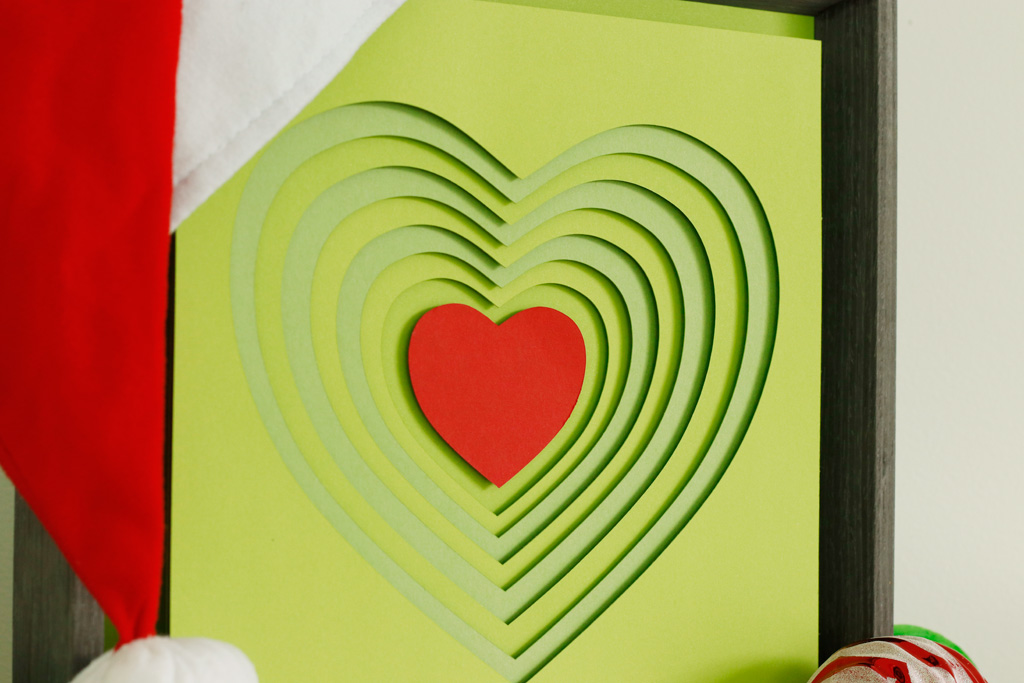 Grinch Shadow Box Close Up