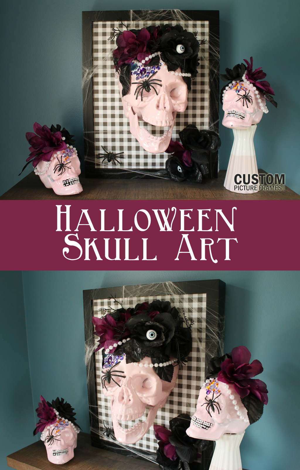 DIY Halloween Skull Art Pinterest