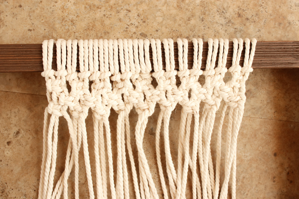 Square Knots Macrame Frame Step