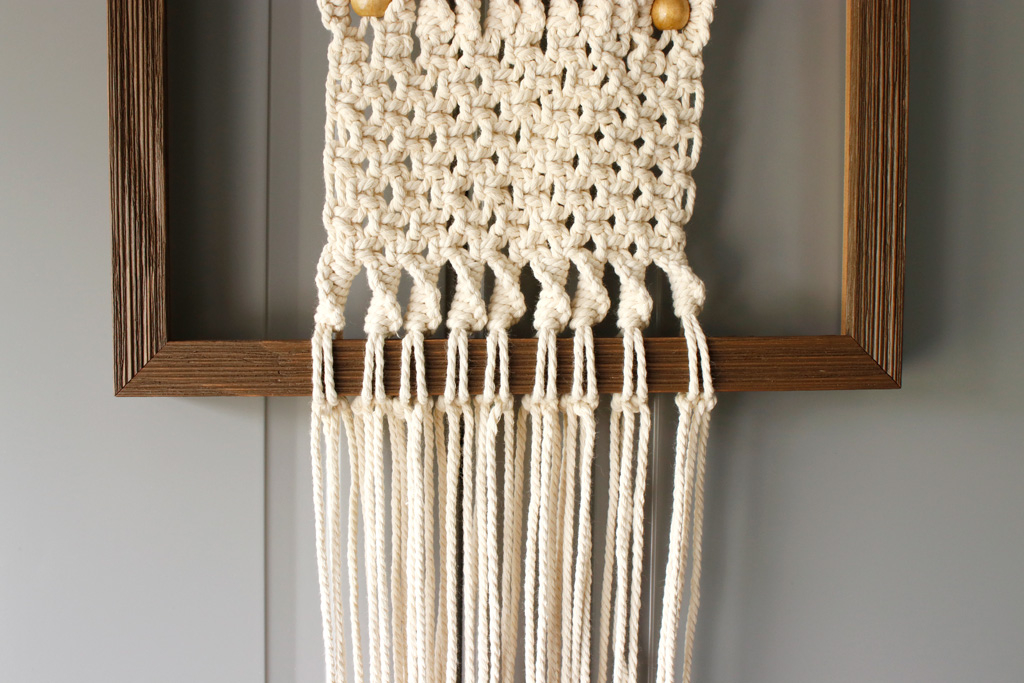 Finishing Macrame Frame