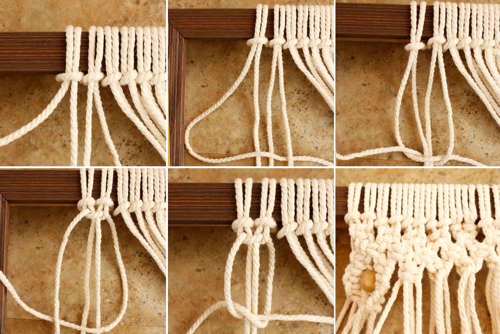 Square Knot Macrame Frame