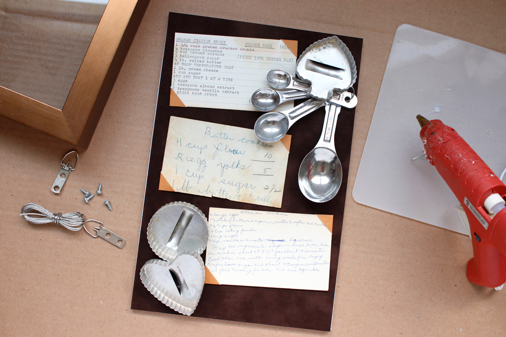 Recipe Card Shadow Box Step 3