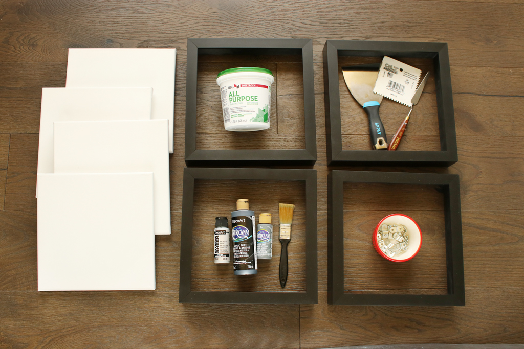 DIY Textured Canvas Wall Art Supplies