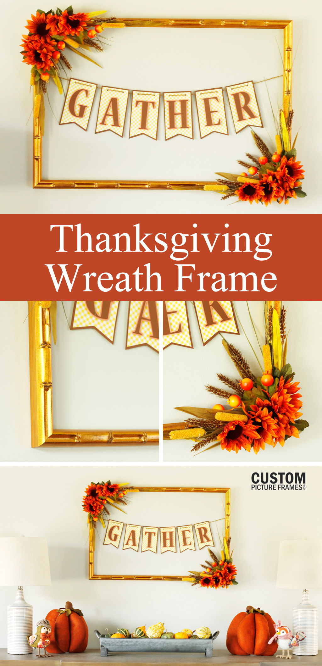 DIY Thanksgiving Gather Wreath Pinterest