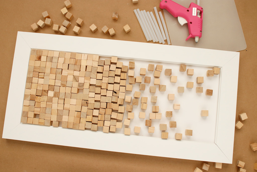 Wood Block Mosaic Glue Blocks